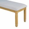 TREXM 6-Piece Retro 72'L Rectangular Dining Table Set with 4 Drawers, 4 Upholstered Chairs & 1 Bench for Dining Room (Natural Wood Wash)